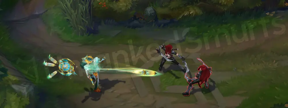 Prestige La Ilusión Renata Glasc basic attack swing with soft green trail