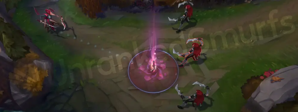 Prestige Masque of the Black Rose Katarina E - Shunpo blink with sharp gold streak and rose sigil