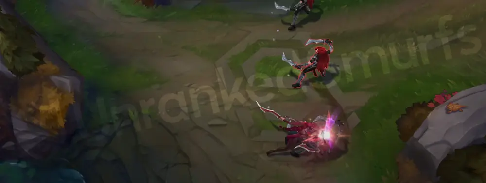 Prestige Masque of the Black Rose Katarina E afterimage with gold accents and fading petals