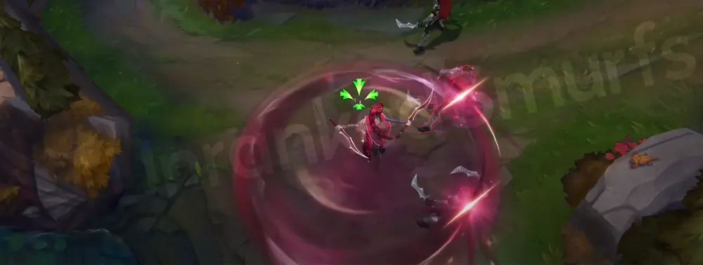 Prestige Masque of the Black Rose Katarina W detonation creating a delicate rose-shaped pulse