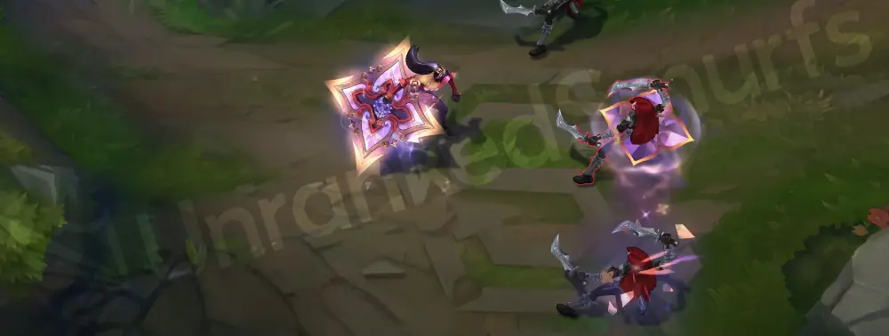 Prestige Mythmaker Sivir W – Ricochet empowered chakram glowing magenta with lotus accents as it bounces
