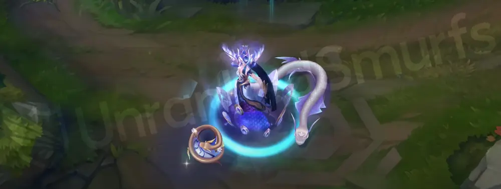 Prestige Porcelain Lissandra custom recall with elegant porcelain fragments swirling as she poses