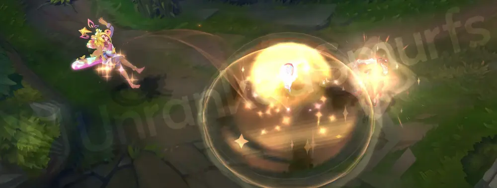 Prestige Star Guardian Neeko Q - Blooming Burst part 2 showing lingering star glitter