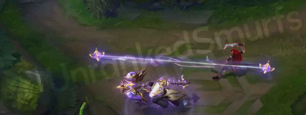 Prestige T1 Jayce E gate glow and particle ribbons