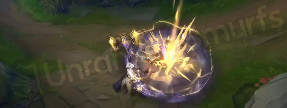 Prestige T1 Jayce Q Shock Blast in cannon form with blue/red accents