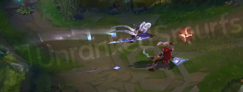 Prestige Winterblessed Camille E mid-air travel with glistening particles