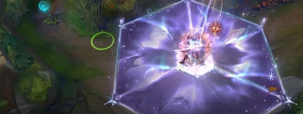 Prestige Winterblessed Camille R interior with cyan glow and star pattern