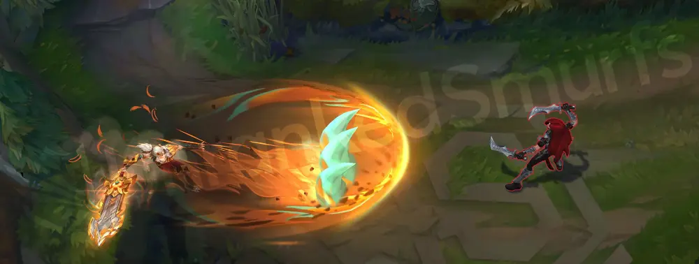 Primal Ambush Riven R - Blade of the Exile activation with eye detail lighting up