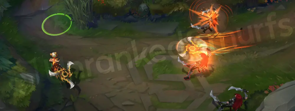 Primal Ambush Sivir Q - impact highlights with rugged ember effect, phase 3