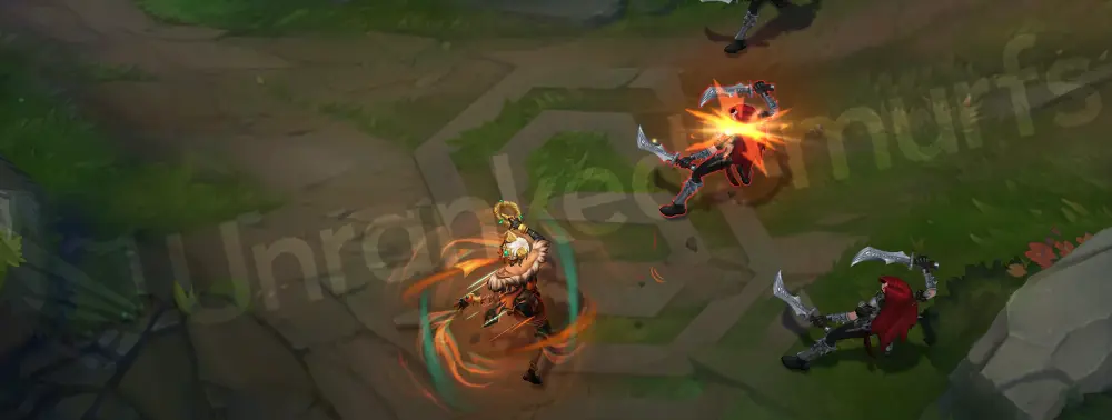 Primal Ambush Sivir R - team aura with orange-brown surge and claw marks, phase 2