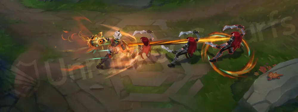 Primal Ambush Vi R takeoff with dust and rune flare