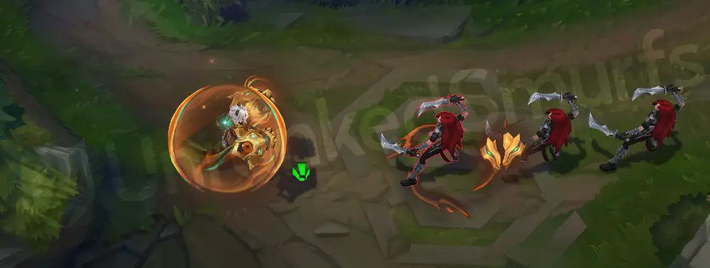 Primal Ambush Vi W on-hit effect with earthy burst