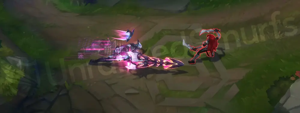 Primordian Aatrox E – dash with watery cyan trail