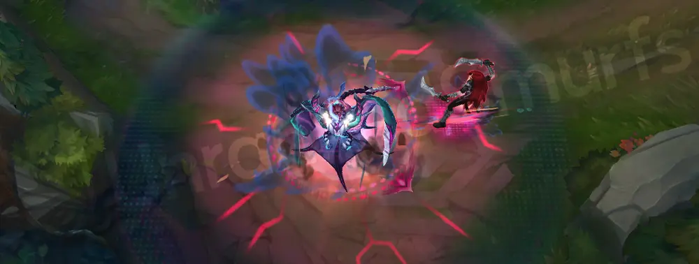 Primordian Bel'Veth E - vortex core with digital patterns and pink sparks