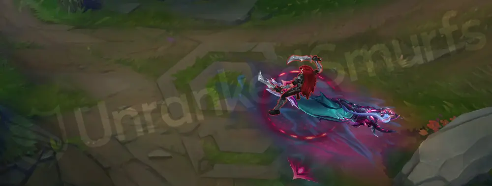 Primordian Bel'Veth Q - Void Surge initial dash with digital, aquatic VFX