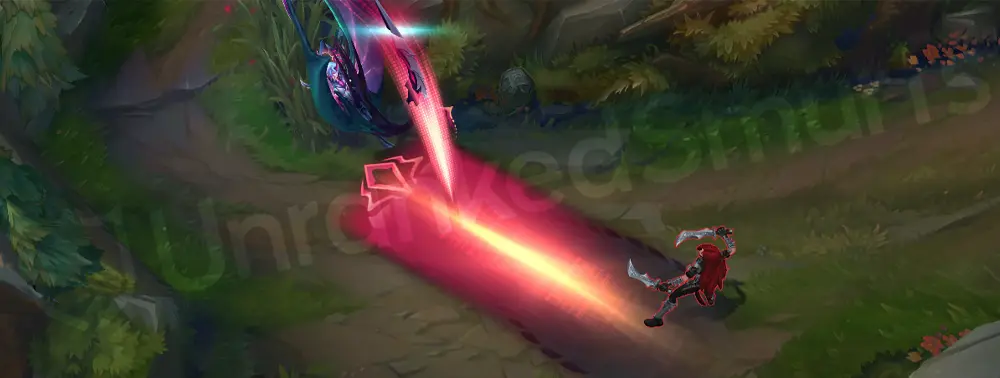 Primordian Bel'Veth W - fin slam with neon pink core and water burst