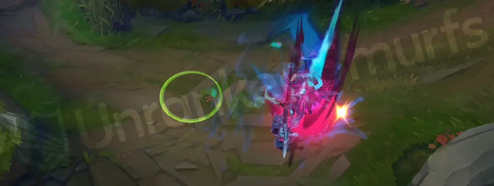 Primordian Briar Q follow-through impact with golden accents