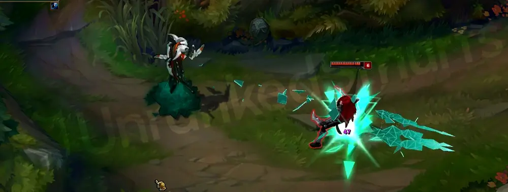 Program Lissandra Q Ice Shard triangular hardlight trail, part 2