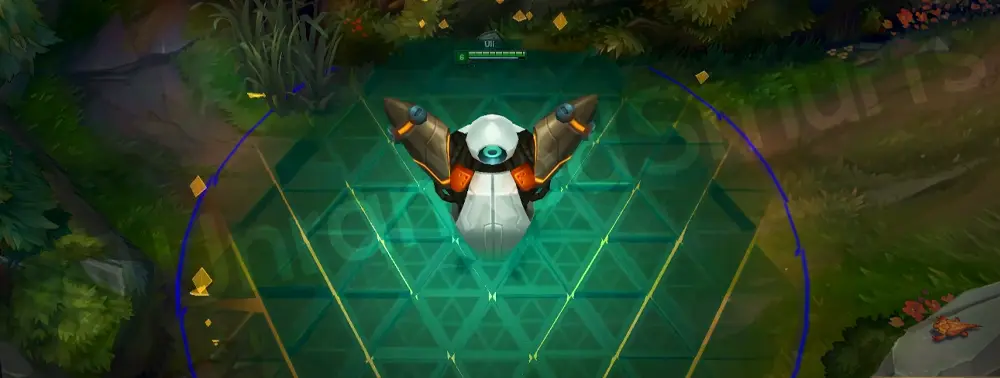 Program Lissandra R ultimate with layered holographic grids and green hardlight burst