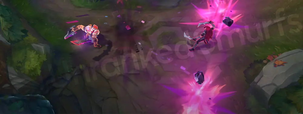 PROJECT: Gangplank E Powder Keg detonation with purple-pink burst, part 3