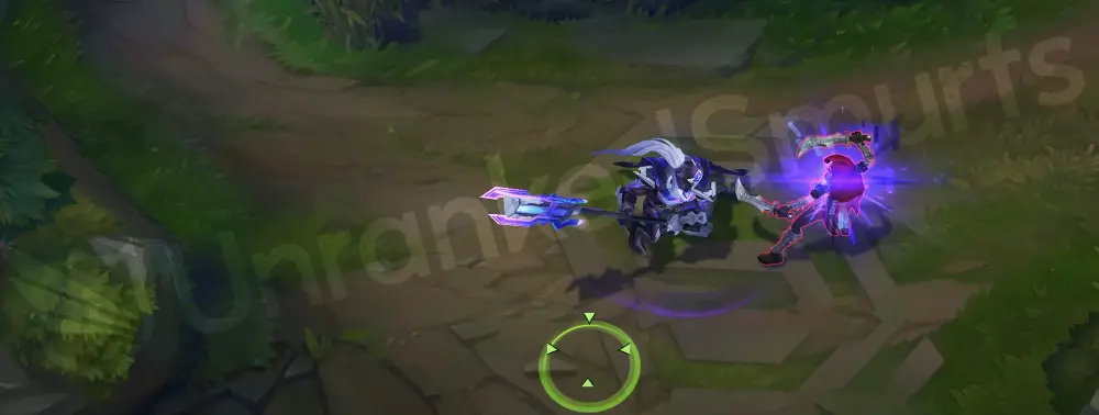 PROJECT: Jax basic attack animation with hard-light polearm swipe