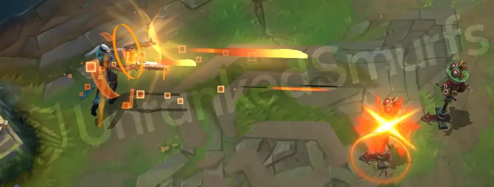 PROJECT: Lucian R - The Culling with orange bullet stream and tracer lines