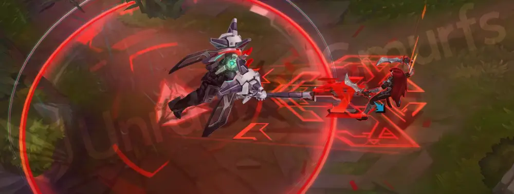 PROJECT: Mordekaiser Q animation with red digital effects