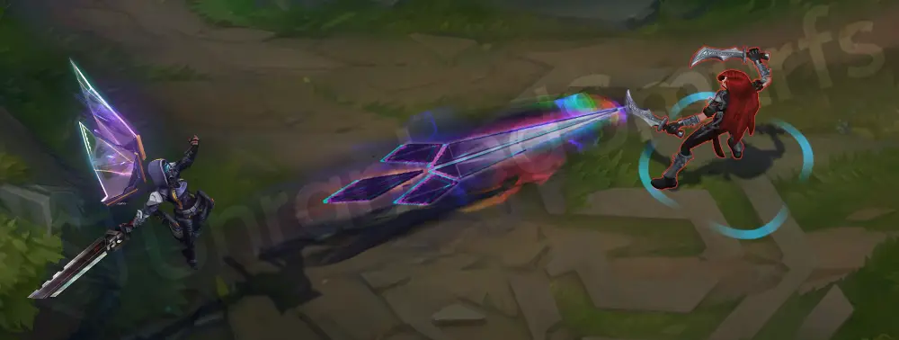 PsyOps Kayle Q animation with hard-light blast VFX (Radiant Blast 1)