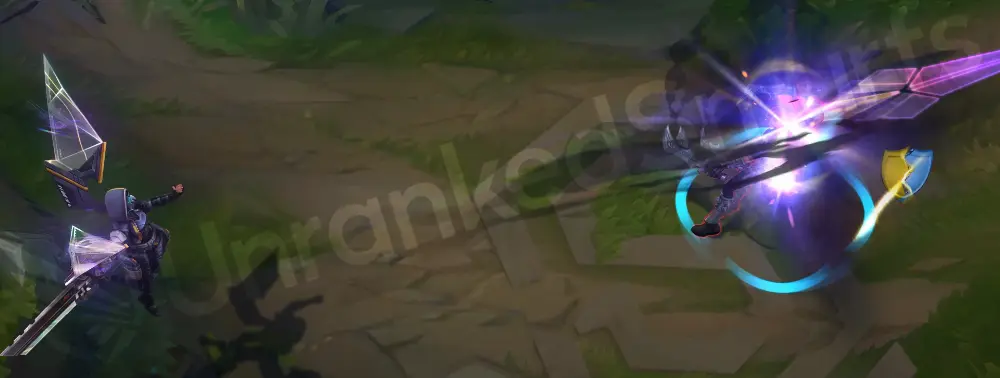 PsyOps Kayle Q animation second angle with geometric shards (Radiant Blast 2)