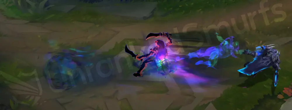 PsyOps Pyke E—phantom afterimage dash with scan-line effects