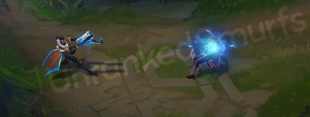 Pulsefire Lucian basic attack follow-up frame, holographic tracer