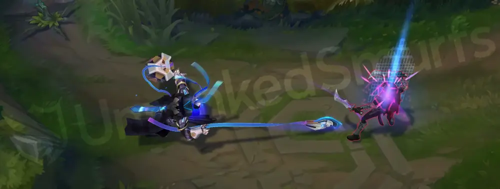 Pulsefire Thresh basic auto attack with energized scythe