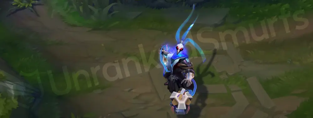 Pulsefire Thresh emote showing cybernetic flair