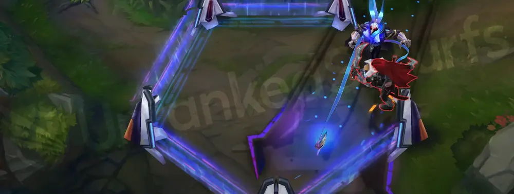 Pulsefire Thresh R The Box forming time-grid barrier panels