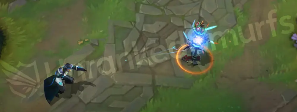 Pulsefire Twisted Fate basic attack with holo-card projectile, part 2