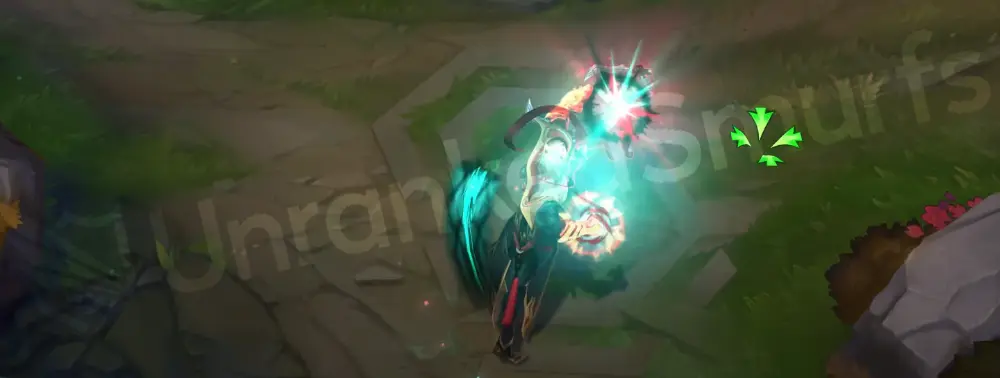 Radiant Serpent Sett Q animation - Knuckle Down effect part 2