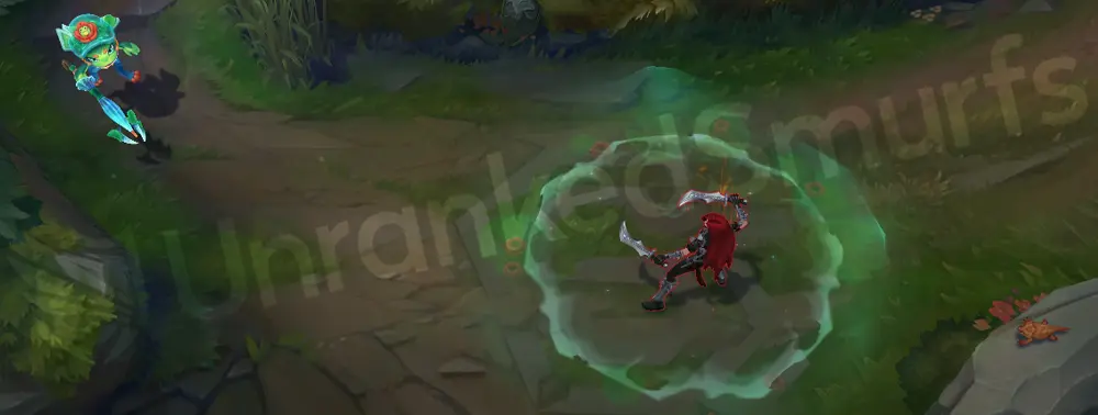 Rain Shepherd Fizz R explosion with blue-green geyser and lilypad debris