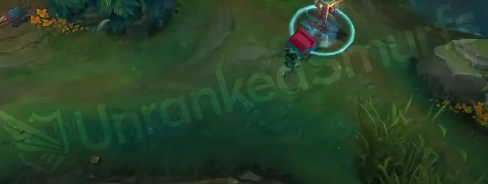 Re-Gifted Amumu basic attack animation in lane with festive model visible