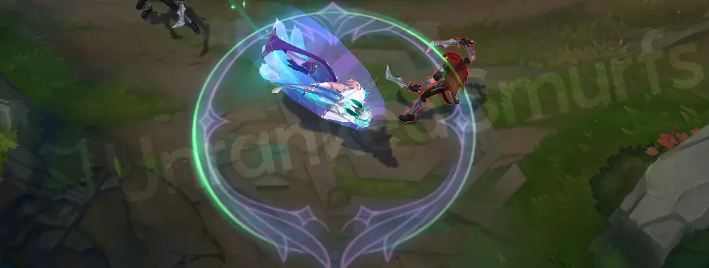 Redeemed Star Guardian Rakan W leap startup with cosmic circle