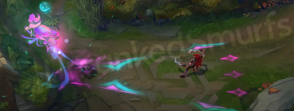 Redeemed Star Guardian Xayah R - Featherstorm pink/cyan starburst (start)