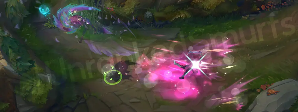 Redeemed Star Guardian Xayah R - Featherstorm pink/cyan starburst (mid)