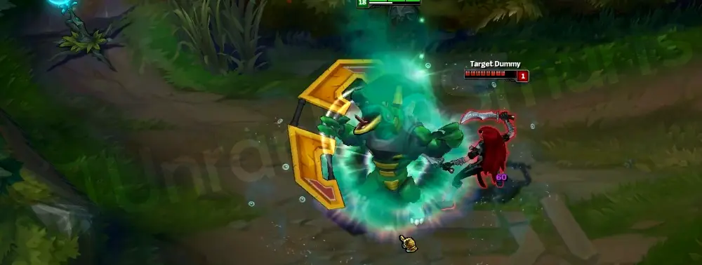 Renektoy Renekton R ability with green plastic rage aura
