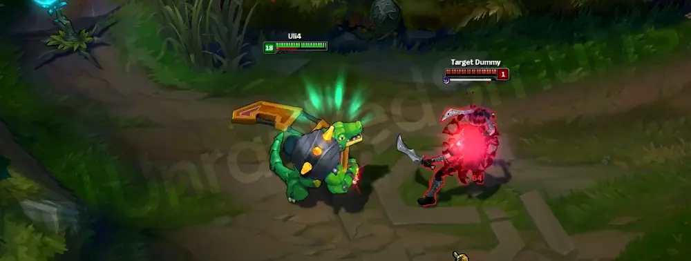 Renektoy Renekton W ability animation with toy-like impact