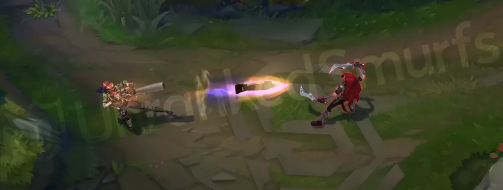 Resistance Caitlyn basic auto attack muzzle flash and projectile