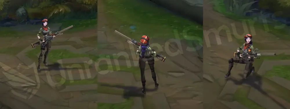 Resistance Caitlyn front and side in-game overview