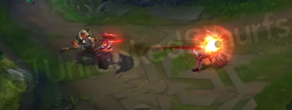 Resistance Jayce basic auto attack animation, cannon form