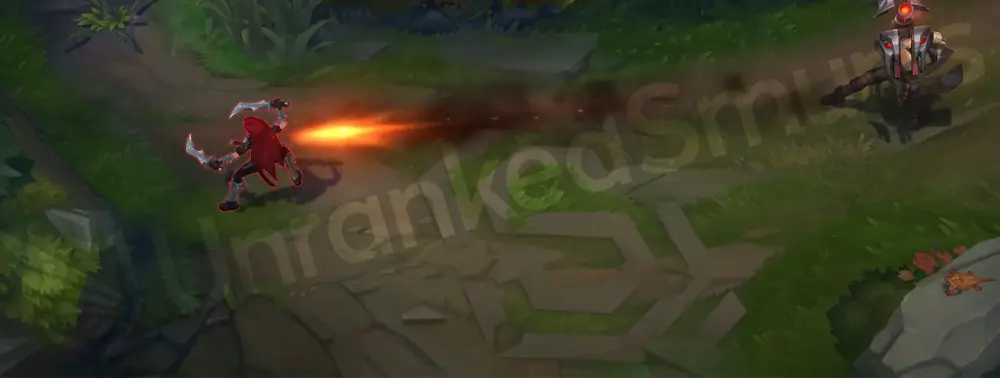 Resistance Jayce Q projectile in cannon form with heavy industrial muzzle flash