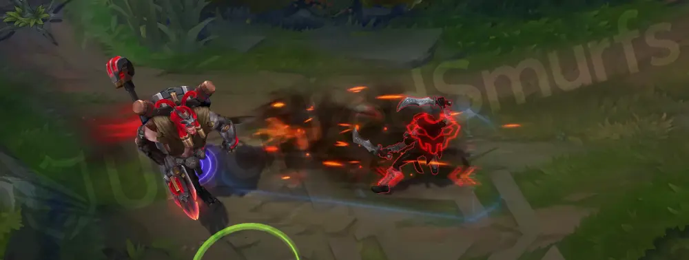 Resistance Yorick E - Mourning Mist throw with deep red canister burst