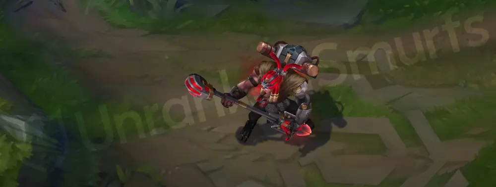 Resistance Yorick emote screen showcasing faceplate, red tubing, and armor detail