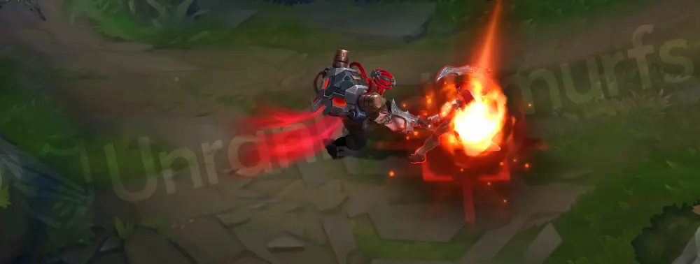 Resistance Yorick Q - Last Rites swing with red-orange industrial sparks